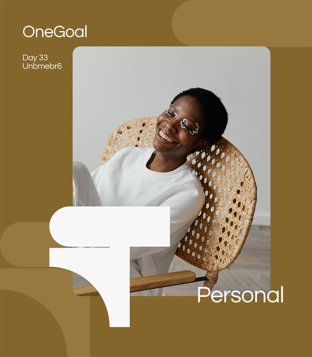 OneGoal Personal brand publication cover featuring a professional in a chair